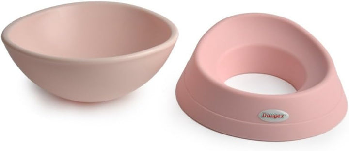 Ibard Dual Purpose Slanted Dog Cat Food Bowl Cat Dish Dog Bowl Pet Sterile Tableware Pet Feeding Watering Supplies (Light Pink)+2