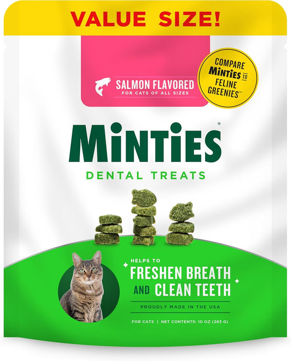 Minties Dental Treats for Cats, Salmon Flavored Treats for Cats, Freshens Breath and Controls Tartar, 2.5Oz13