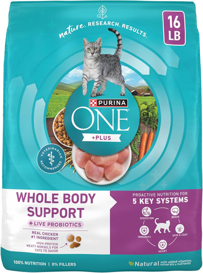 Purina ONE plus Whole Body Support with Chicken Dry Cat Food - 16 Lb. Bag1
