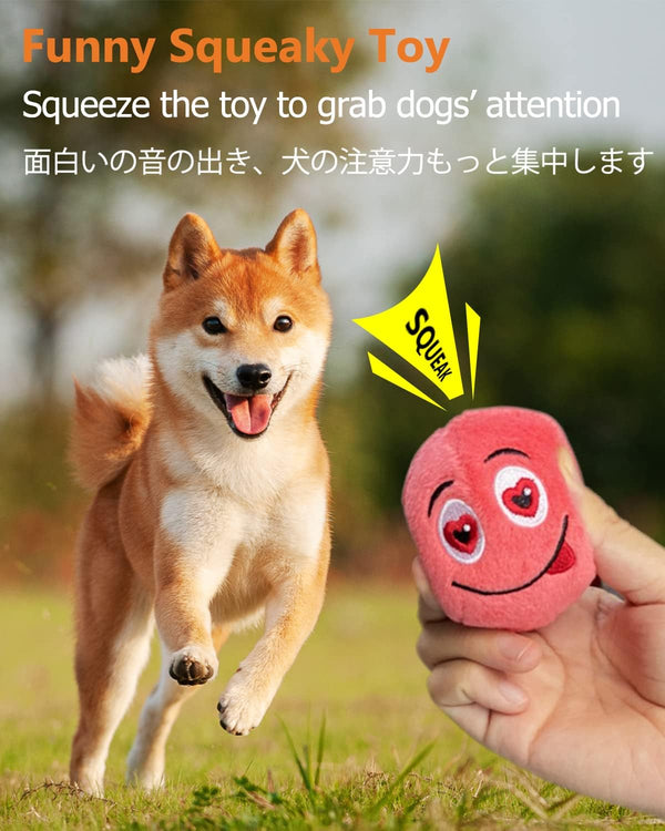 SCHITEC Squeaky Dog Toys, [6 Pack] Soft Stuffed Plush Balls with Squeakers, Interactive Fetch Play for Puppy Small Pets2