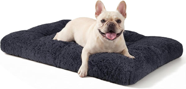 JOEJOY Large Dog Bed Crate Pad, Deluxe Plush Washable Dog Beds Fulffy Soft Kennel Pad Anti-Slip Pet Sleeping Mat for Extra Large Medium Small Dogs, 40" X 27", Beige29