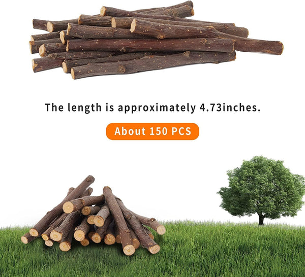 700G Apple Sticks Molar Wood Treats, Rabbit Toys Chinchilla Guinea Pig Bunny Toys Wood Chews Sticks for Teeth Rabbit Food Guinea Pig Hamster Gerbil Chews Small Animals Snacks(200 Pcs)8