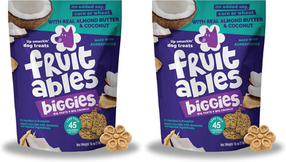 Fruitables Biggies Dog Biscuits, Healthy Treats for Dogs, Doggie Biscuits, Crunchy Pumpkin Treats, Made without Wheat, Corn and Soy, Made in the USA, Pumpkin and Blueberry Flavor, 16Oz13