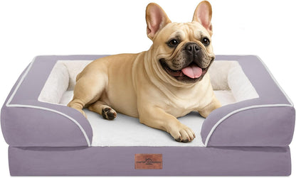Comfort Expression Orthopedic Dog Bed for Extra Large Dogs with Bolster | Waterproof Dog Couch Bed with Washable Cover & Non-Slip Bottom, Supportive Egg Crate Foam XL Pet Bed, 42X30 Inch93