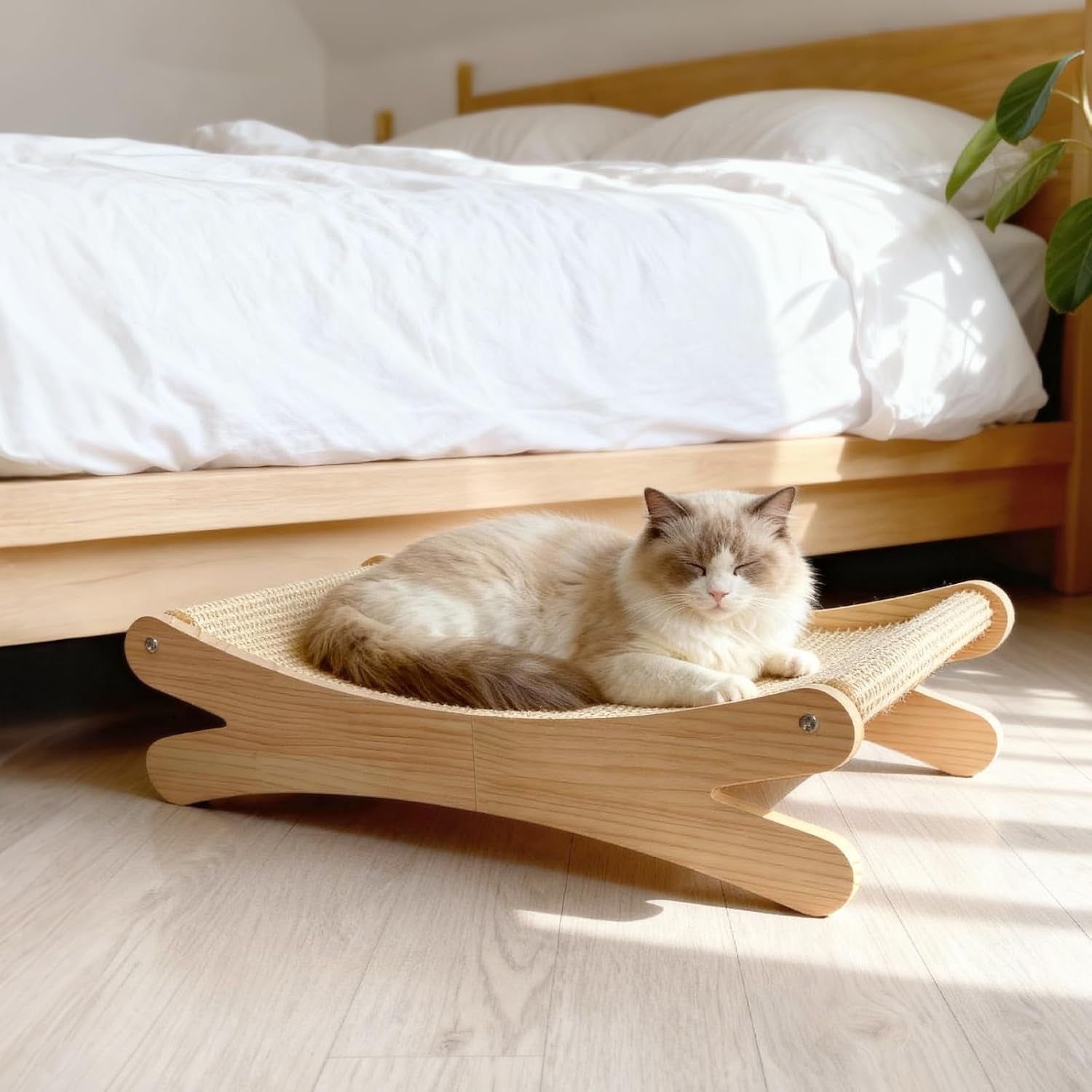natural-sisal-cat-scratcher-bed-with-hammock-solid-wood-furniture-style-extra-large-cat-lounger-scratch-pad-for-indoor-cats-protects-furniture
