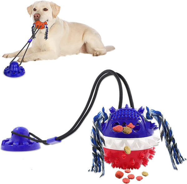 Askhald Dog Toys Chew Toys for Aggressive Chewers, Puppy Training Treats Teething Rope Toys for Boredom Dog Puzzle Treat Food Dispensing Ball Toys for Puppies Teething (Blue)8