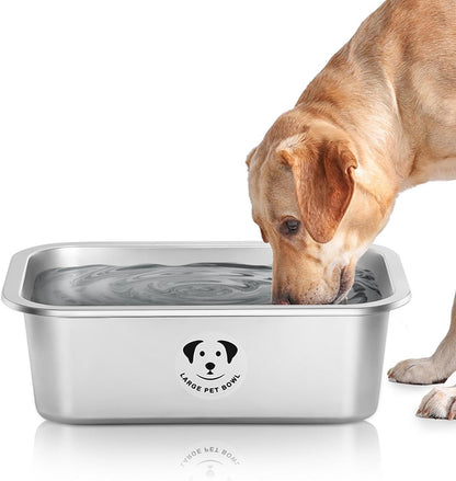 Stainless Steel Dog Bowls for Large Dogs, High Capacity Metal Dog Food Bowls, Food and Water Bowl for Larges, X-Large, and Big Dogs 1.25 Gallons1