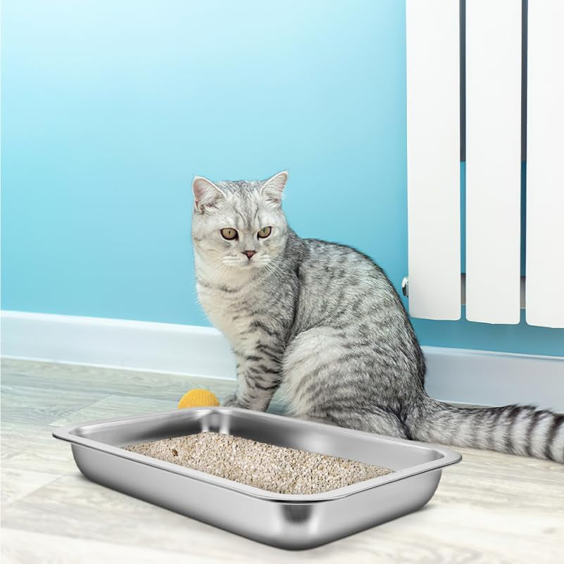 inoomp-stainless-steel-cat-litter-box-open-design-large-metal-litter-pan-easy-to-clean-portable-kitten-tray-for-cats-and-small-pets