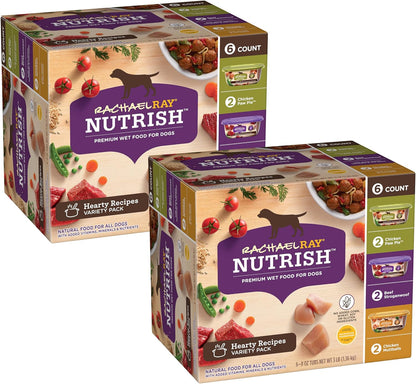 Nutrish Savory Favorites Wet Dog Food Variety Pack, 8 Oz Tubs (Rachael Ray) | Pack of 6, Includes 3 Delicious Flavors of Chicken Paw Pie, Hearty Beef Stew & Savory Lamb Stew, No Artificial Flavors11