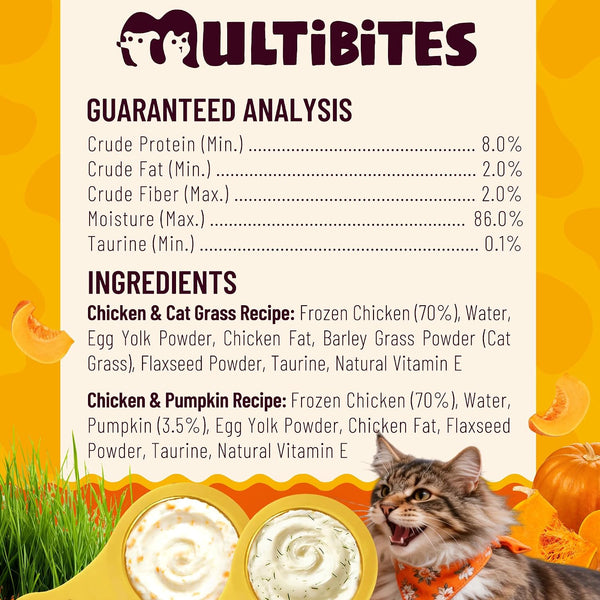 Lickable Cat Treats with Lick-Up Spoons, Healthy Wet Cat Snacks for Digestive Support, Grain-Free Kitten Treats with Taurine & Vitamins, Cat Grass & Pumpkin Variety Pack (32 Spoons)9