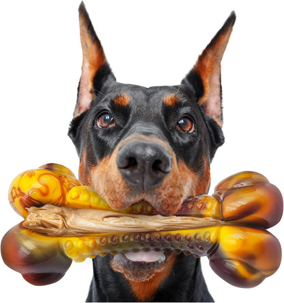 Dog Chew Toys for Aggressive Chewers, 2Pack Indestructible Dogs Bone Toy for Large Small Medium Breeds, Durable Tough Nylon Dog Toys to Keep Them Busy, Puppy Teething Dogs Toy Bone, Beef&Bacon Flavor9