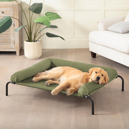 WESTERN HOME Cooling Elevated Dog Bed for Large Dogs, Portable Indoor & Outdoor Raised Dog Bed with Breathable Mesh, Chew Proof Pet Hammock Cots with Removable and Waterproof Bolsters8
