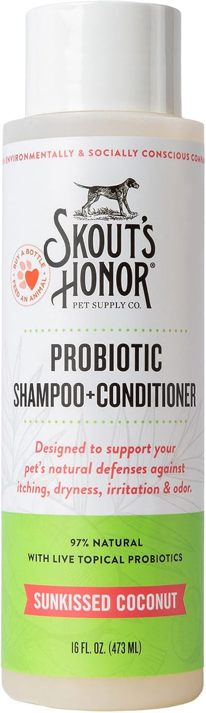 SKOUT'S HONOR Probiotic Dog Shampoo and Conditioner - DOTW, 16 Oz | Hydrating Natural 2-In-1 for Itchy Skin, Microbiome-Friendly with Avocado Oil & Omega-3S, Paraben & Sulfate-Free13