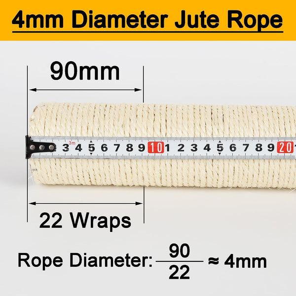 6.8Cm 2.7In Diameter Cat Tree Scratching Post Replacement Sisal (2Posts*30Cm/11.81In, M8)4