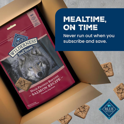 Blue Buffalo Wilderness Trail Treats Salmon Crunchy Dog Biscuits, Grain-Free & High-Protein, Bite-Sized Training Treats Made with Real Salmon & Natural Ingredients, 24-Oz Bag10