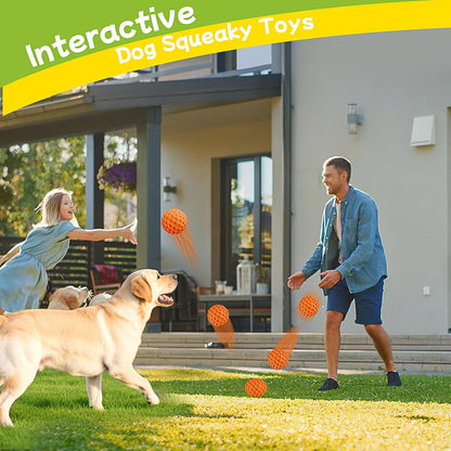 Havit Indestructible Squeaky Dog Balls for Aggressive Chewers, Interactive Dog Toys to Keep Them Busy, Rubber Dog Chew Toy for Large Medium Breeds, Outdoor Waterproof (3 Colors)7
