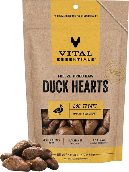 Vital Essentials Freeze Dried Raw Chicken Hearts Dog Treats, 3.75 Oz Bag | Single Ingredient, Premium Quality Protein, Grain Free, USA Made with U.S. & Globally Sourced Ingredients12