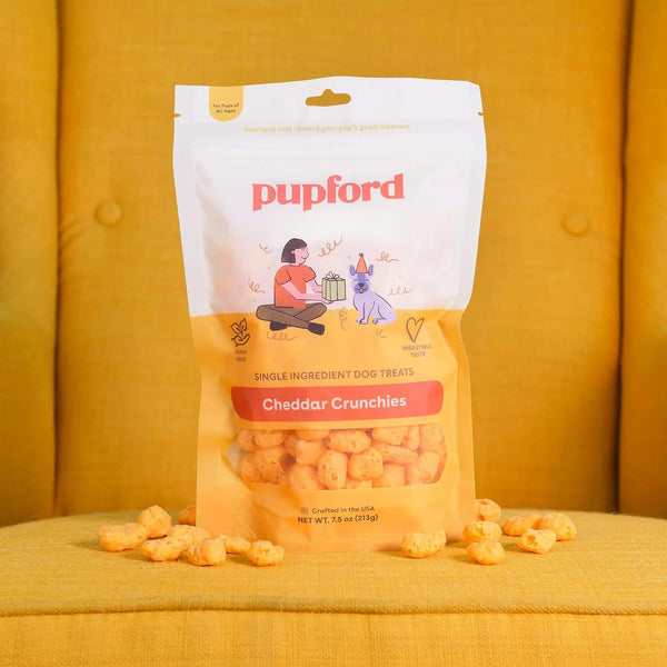 Pupford Cheese Crunchies, All-Natural, Healthy, Freeze Dried, Single-Ingredient Treat for Dogs & Puppies (Cheddar, 7 Oz)7