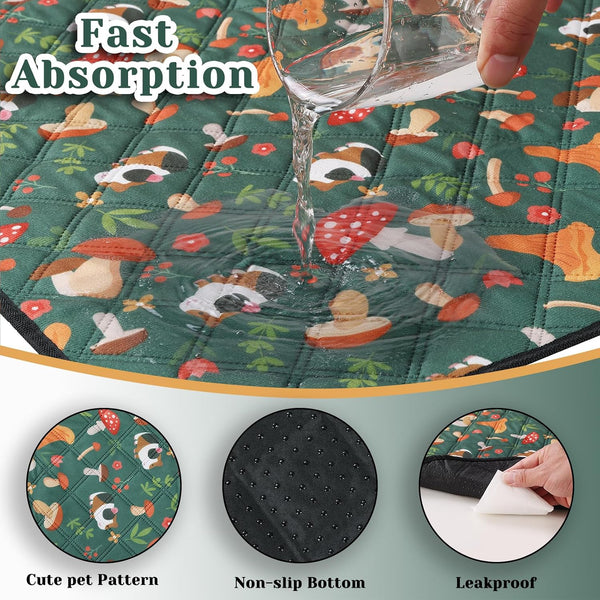 Mechpia 2 Pack Guinea Pig Cage Liners - Washable 47"X24" Bedding Pee Pad, Super Absorbent, Waterproof & Anti-Slip Reusable Mat for Rabbit, Hamster, Rat2