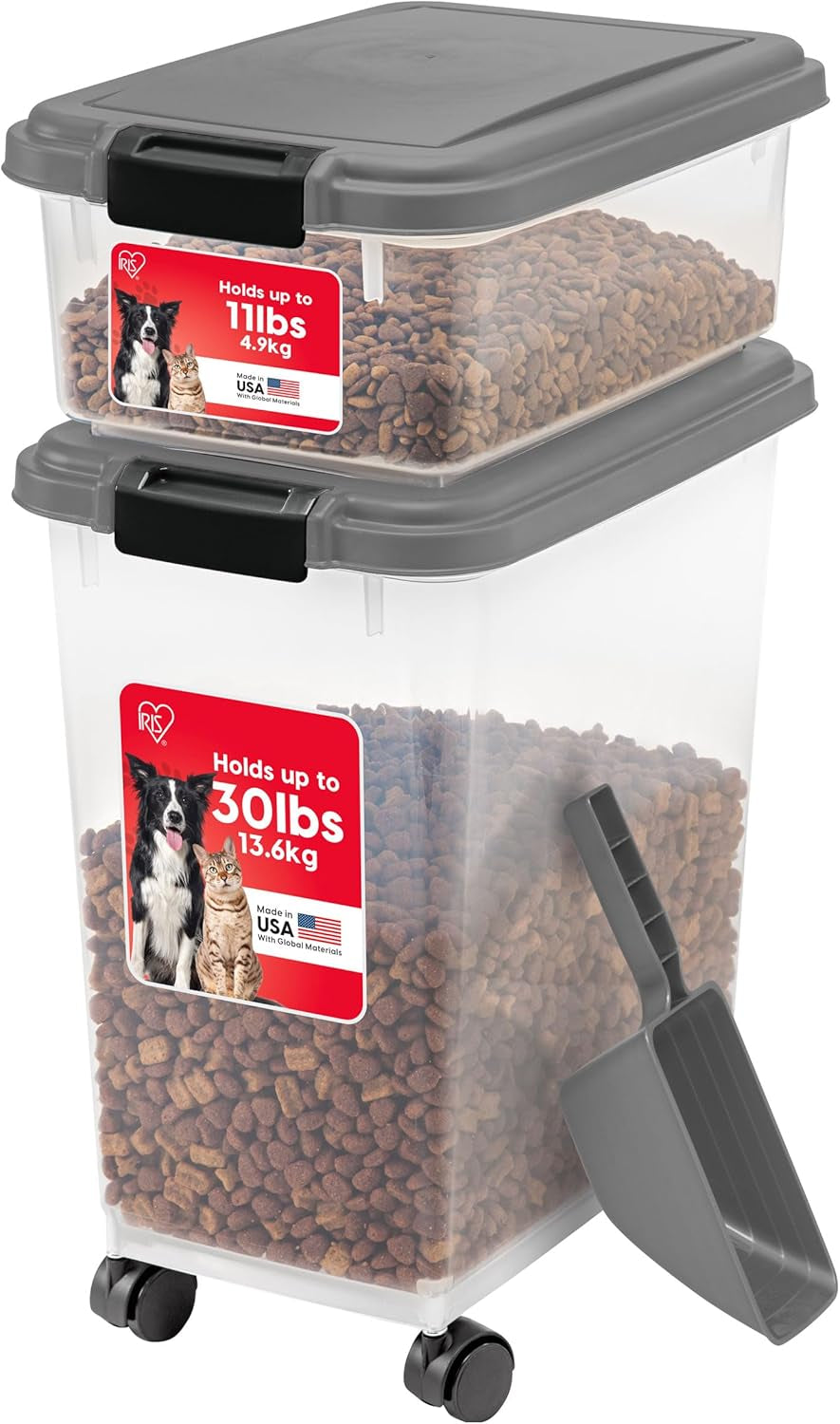 iris-usa-dog-food-storage-container-30-lb-11lb-airtight-combo-stackable-pet-food-storage-bin-with-wheels-for-cat-dog-food-bpa-free-made-in-usa-black-stackable-pet-food-plastic-storage-bins-with-wheels-for-cat-and-dog-food-made-in-usa