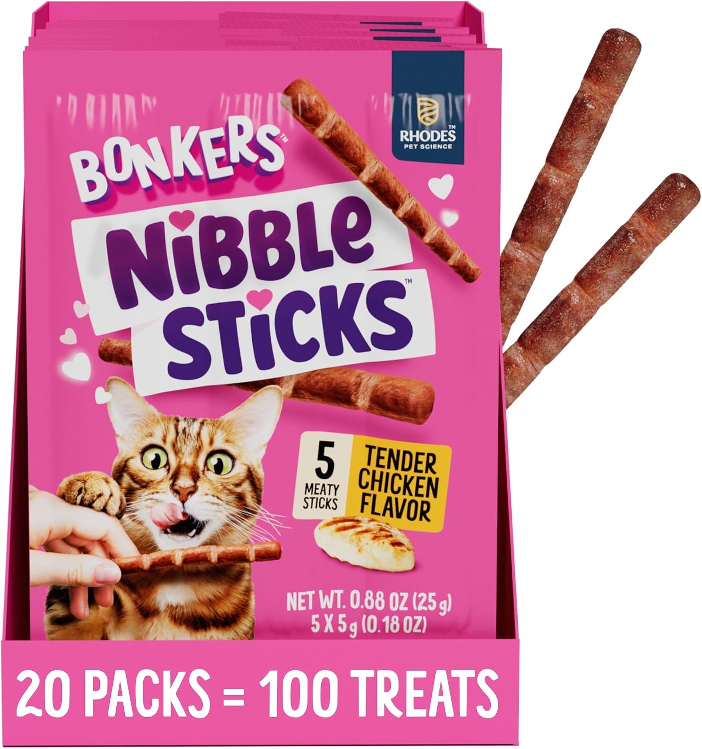 bonkers-nibble-sticks-soft-meaty-tender-chicken-flavor-cat-treats-5-sticks-pack-of-20