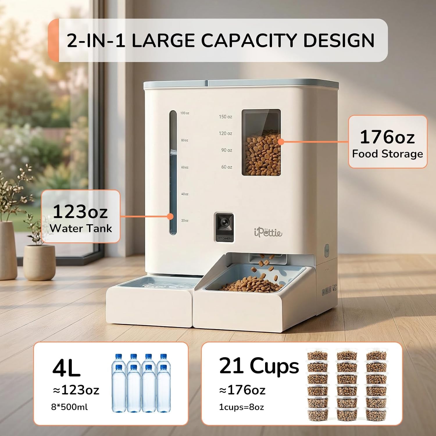 ipettie-camera-automatic-cat-feeder-and-water-dispenser-5g-2-4ghz-wifi-2k-hd-video-night-vision-app-scheduling-alerts-1-filter-included-300oz-large-capacity-for-2-weeks-fw54-camera-version