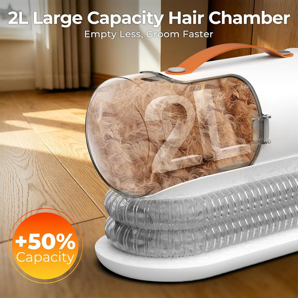 FIXR Dog Grooming Vacuum Kit with Clippers, 12000Pa Strong Suction, 2L Large Dust Cup, Low Noise <50Db, 5-In-1 Pet Hair Trimmer for Dogs Cats Shedding & Home Grooming7