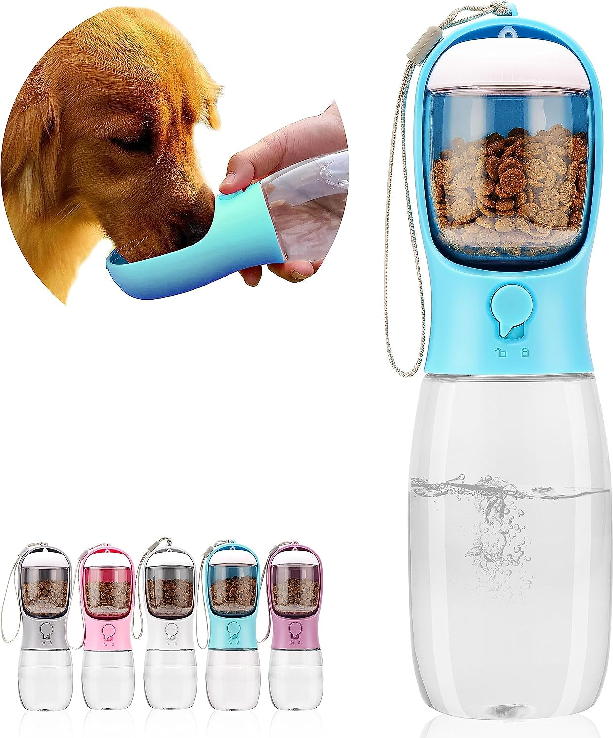 dog-water-bottle-with-food-container-portable-leak-proof-pet-water-dispenser-for-walking-hiking-travel-puppy-essentials-accessories-for-small-large-dogs-dog-gifts-10oz-15oz-19oz