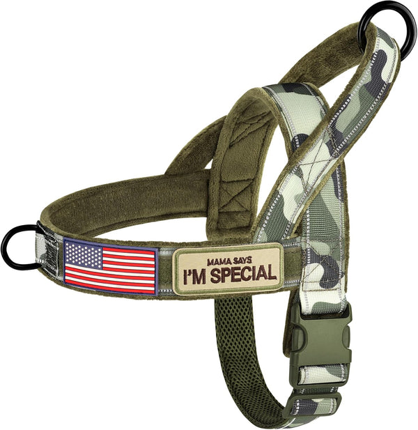 Forestpaw No Pull Dog Harness with Large Handle,Comfortable,L,Brown | Adjustable Fits Chest 26-31",50-80 Lbs,Slip On,Quick Release,Easy Control,Soft Padded,For Medium Large Dogs Walking Training15