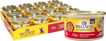 Wellness Complete Health Pate Adult Canned Wet Cat Food, Natural, Protein Rich, Grain Free, Chicken Entrée Recipe, 3 Oz, Pack of 24 Cans18