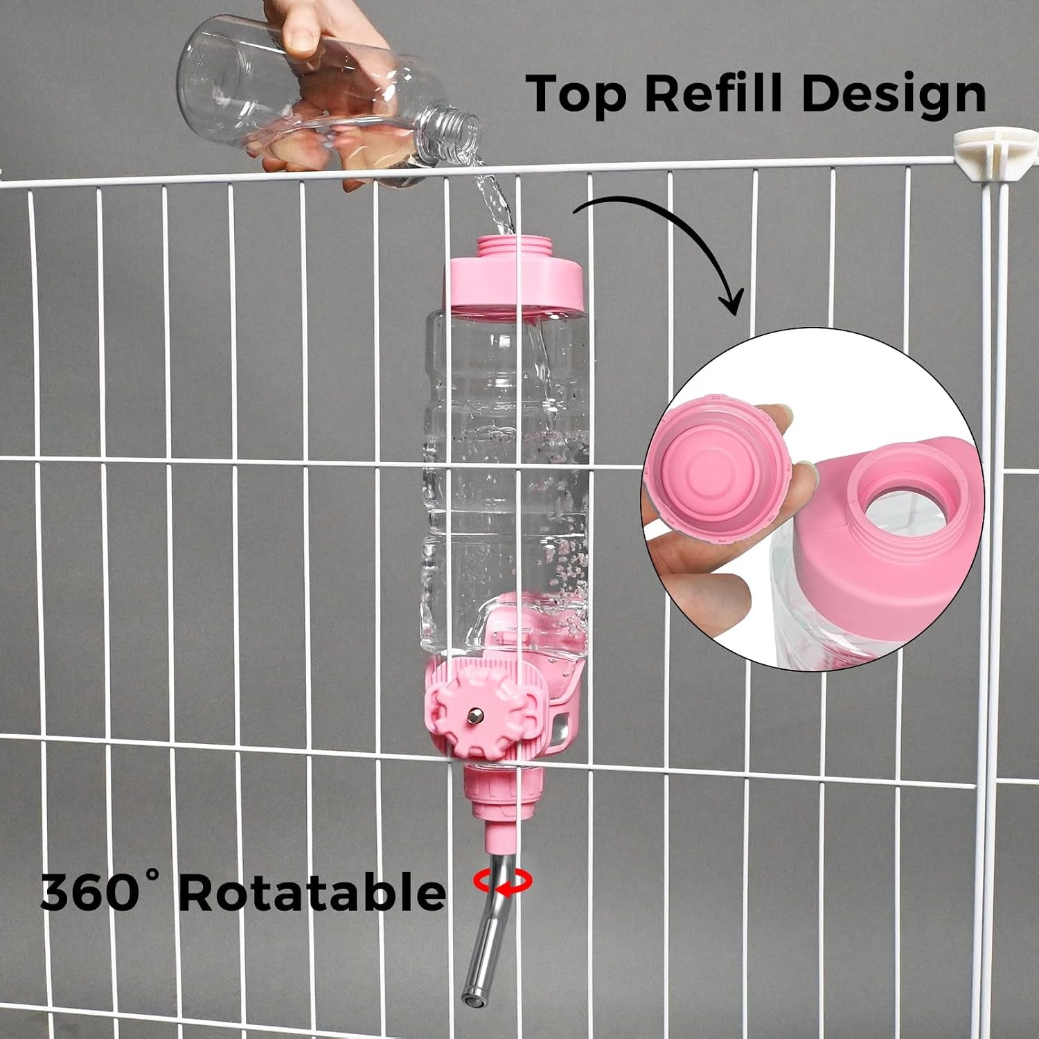 vannon-dog-crate-water-bottle-34oz-top-fill-pet-water-dispenser-pink-kennel-water-bottle-helps-keep-pets-hydrated-longer-with-fewer-refills-and-easy-daily-care