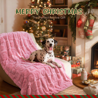 Luciphia Small Dog Blanket Washable Pet Bed Cover Soft Fluffy Puppy Blanket with Premium Fleece 300GSM Cozy Calming Cat Blankets for Indoor Cats Pink 30X20 Inch3