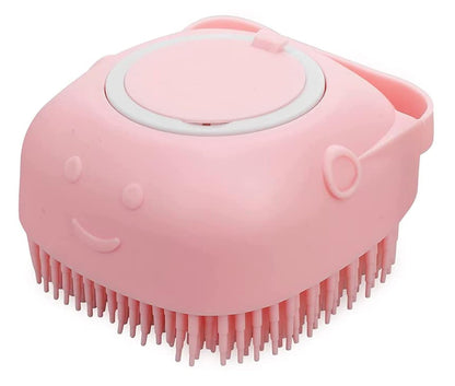 Pet Bath Massage Brush Puppy Dog Cat Grooming Cleaning Soft (Blue)10