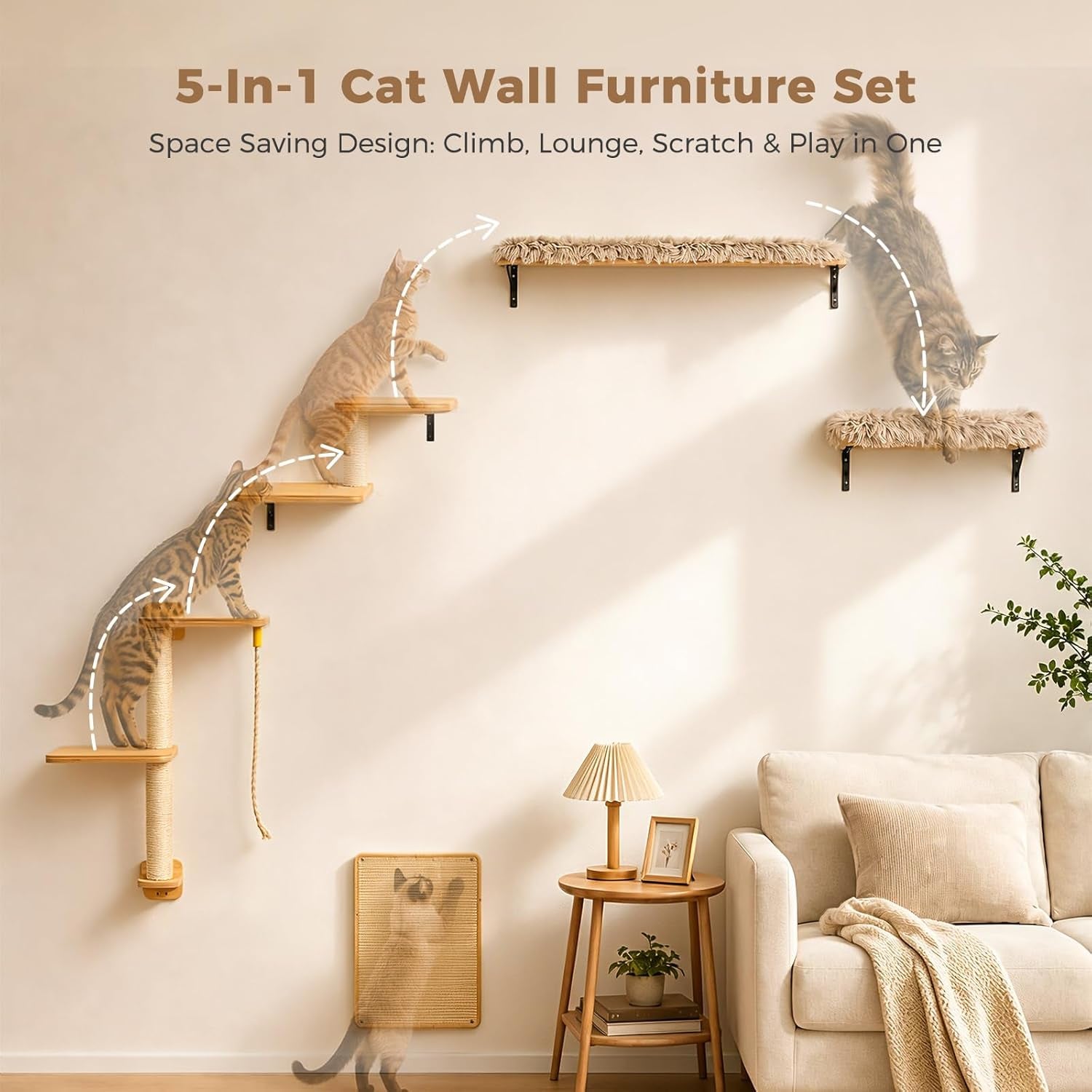 pawz-road-cat-wall-shelves-modern-cat-wall-furniture-with-sisal-posts-5-in-1-wall-mounted-cat-tree-wood-cat-shelves-with-long-perch-cat-wall-climber-holds-up-to-40lbs-for-large-indoor-cats