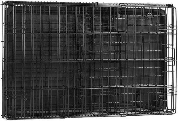 Amazon Basics Portable, Foldable Metal Wire Dog Crate with Removable Tray, Single Door, Divider Panel, Quick Setup, 30 X 19 X 21 In, Black4
