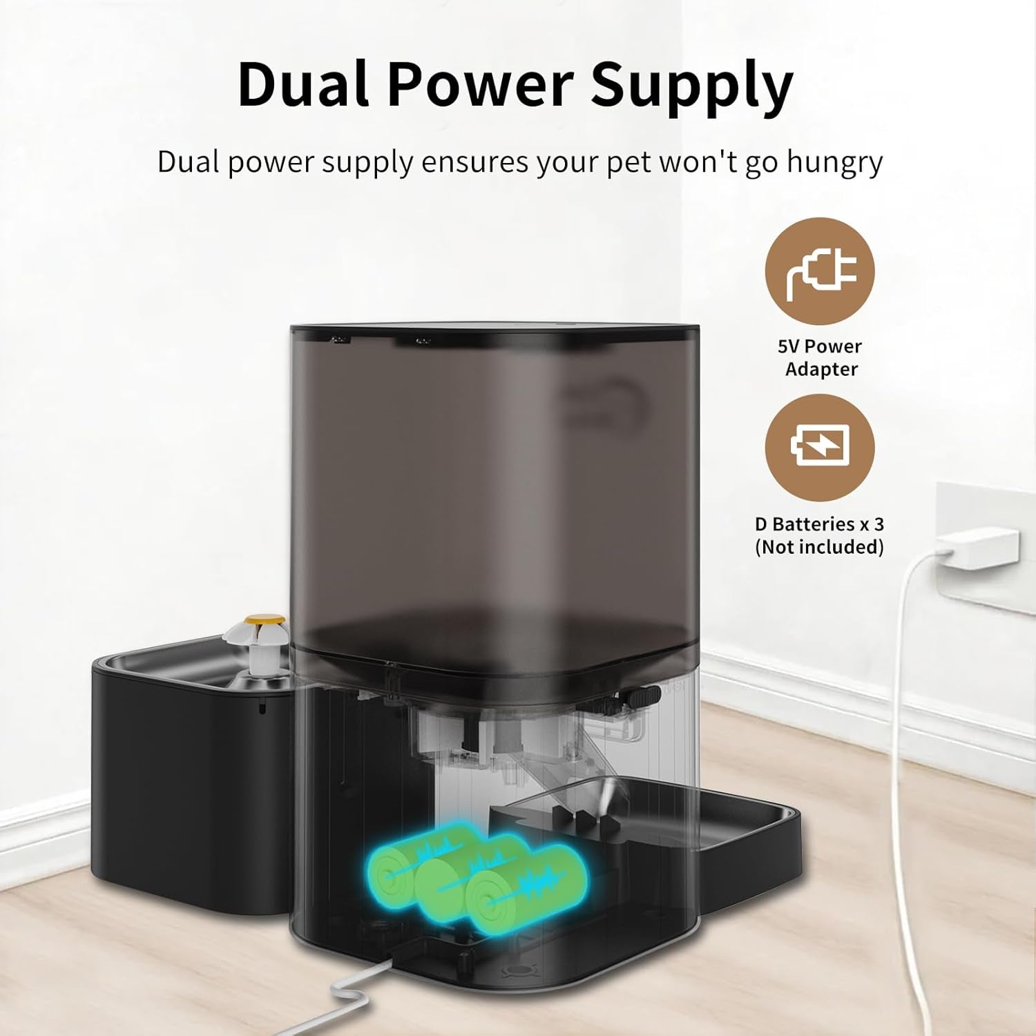 doel-2-4ghz-wifi-automatic-cat-feeder-and-water-fountain-6l-24-cups-timed-dry-food-dispenser-for-2-5-weeks-with-app-remote-control-voice-for-small-medium-dog-puppy-kitten