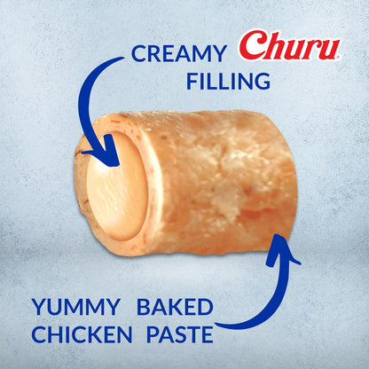 INABA Churu Fun Bites Chewy Cat Treats, Chicken, 18Ct | Immune Support, Antioxidant Support, 69% Moisture, Low Calorie, Grain-Free, Preservative-Free, 18 X 0.42 Oz Tetras Packs2