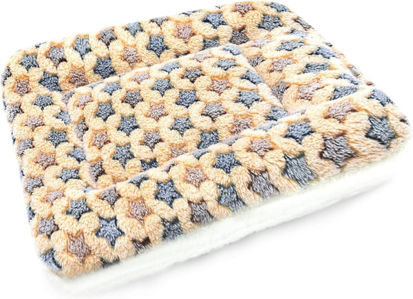 Small Animal Bed Mat, Soft & Warm, Suitable for Guinea Pig, Hamster, Rabbit, Rat and Bearded Dragon (X-Large(13.3''X9.4''), Star Grey)13