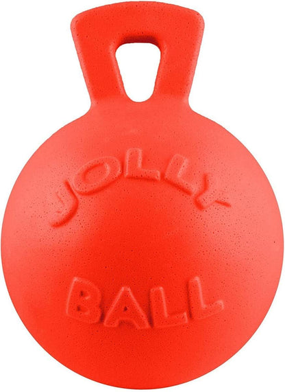 Jolly Pets Tug-N-Toss Heavy Duty Dog Toy Ball with Handle, 8 Inches/Large, Red (408 RD)18