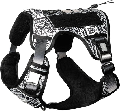 Auroth Tactical Dog Harness for Large Dogs No Pull Adjustable Pet Harness Reflective K9 Working Training Easy Control Pet Vest Military Service Dog Harnesses Army Yellow L68