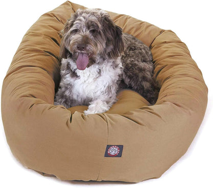 Majestic Pet 40 Inch Bagel Calming Dog Bed Washable – Cozy Soft round Dog Bed with Spine Support for Dogs to Rest Their Head - Fluffy Donut Dog Bed 40X29X9 (Inch) - round Pet Bed Large – Blue31