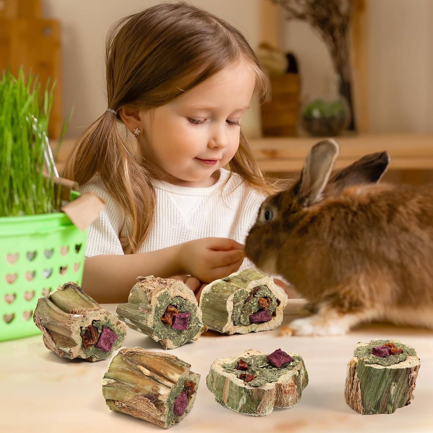 abizoo-rabbit-chew-toys-for-bunny-natural-papaya-wood-chew-treats-with-organic-alfalfa-hay-dried-carrot-apple-and-sweet-potato-for-rabbits-guinea-pigs-hamsters-chinchillas-gerbils3-5oz-100g