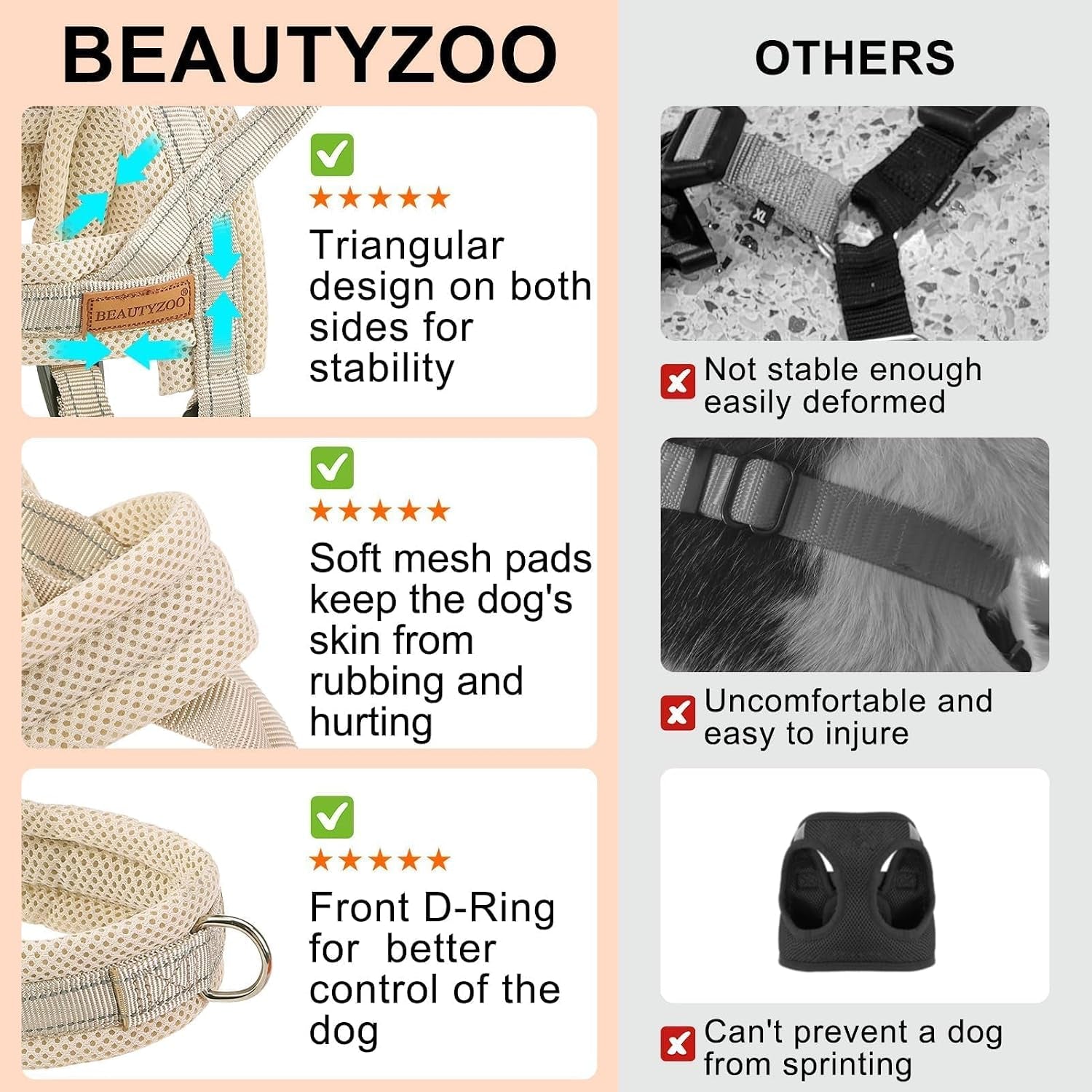 beautyzoo-dog-harness-no-pull-quick-fit-dog-harness-and-leash-set-escape-proof-vest-harness-with-soft-handle-reflective-breathable-mesh-padding-harness-for-medium-size-dog-training-walking-beige-m
