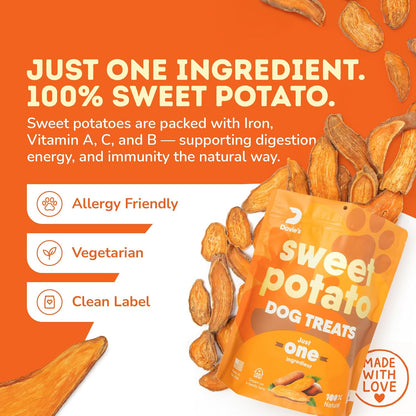 Davie'S Sweet Potato Dog Treats - Healthy, Natural Dog Chews, Low Fat, 1 Lb. Bag3
