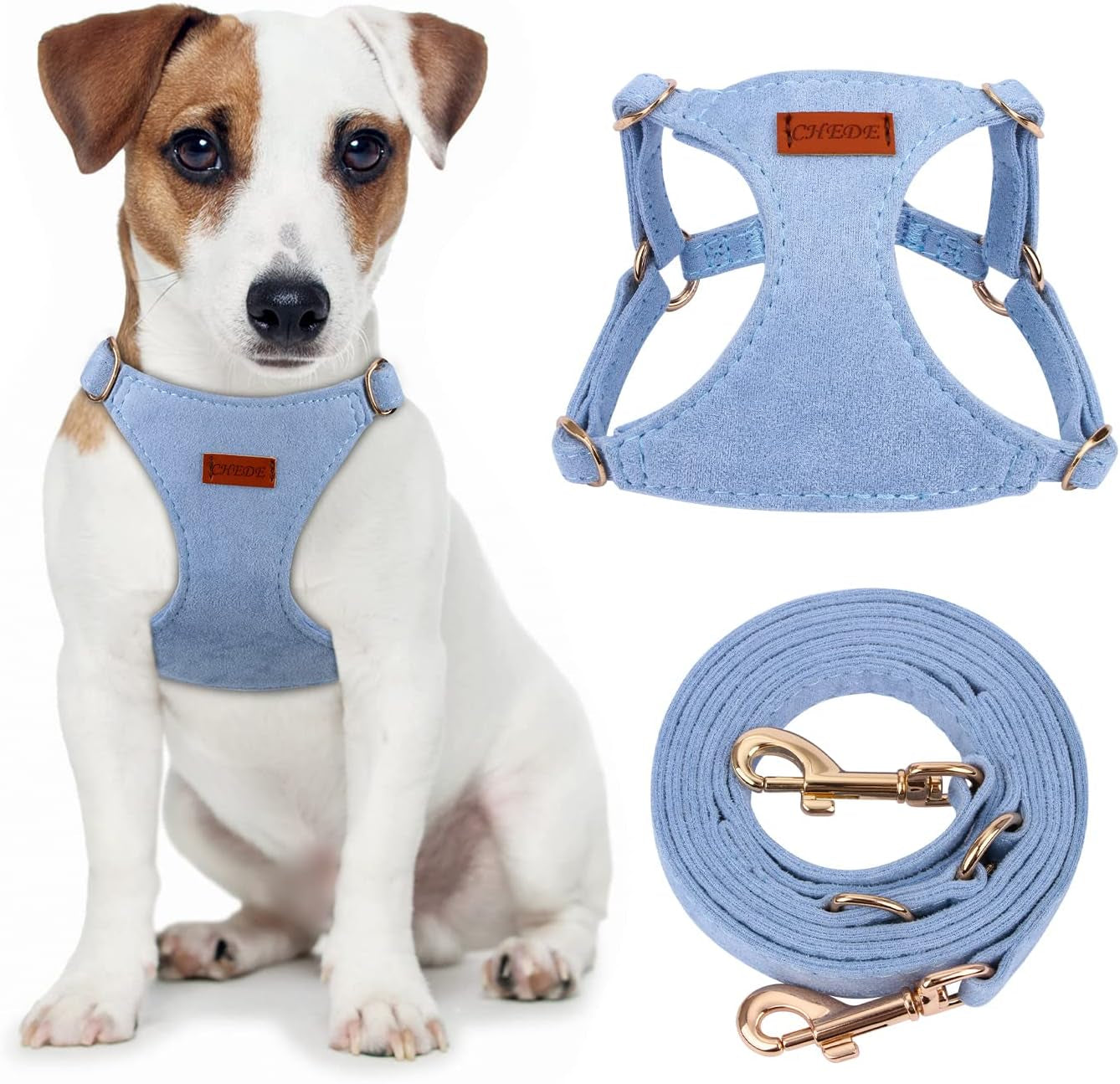 chede-no-pull-puppy-harness-and-multifunction-dog-leash-set-8-colors-soft-adjustable-no-choke-escape-proof-cute-lightweight-pet-vest-harness-for-small-and-medium-dog