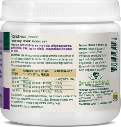 Petnc Natural Care Hip and Joint Soft Chews for Dogs, 90 Count - 27591 | Glucosamine Chondroitin MSM Dog Chews with Hyaluronic Acid, Liver Flavored Bone & Joint Support Supplement, for All Breeds10