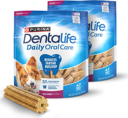 Dentalife Daily Oral Care Dog Treats for Small and Medium Dogs, Chewy Dental Treat to Freshen Breath and Fight Tartar, Chicken Flavor - 40 Ct. Pouch11