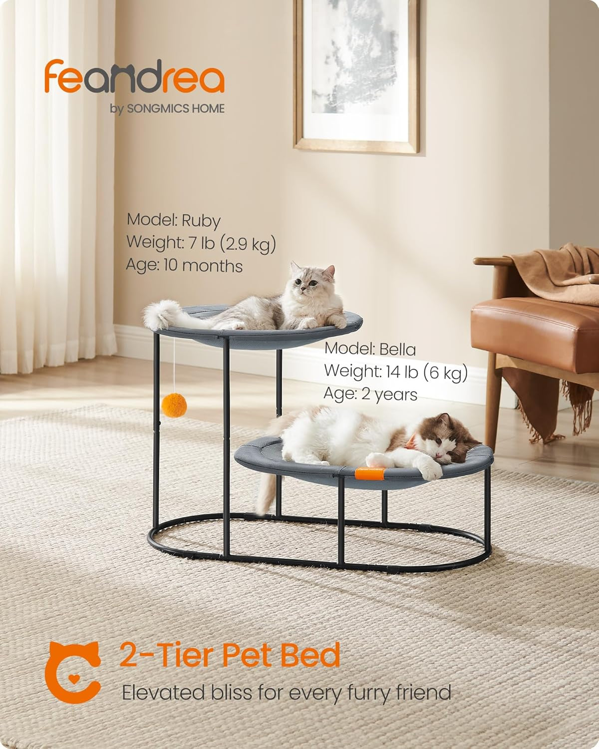 feandrea-2-tier-elevated-cat-hammock-bed-breathable-furniture-for-multi-cat-households-indoor-and-outdoor-with-removable-washable-mesh-steel-frame-for-summer-dove-gray-upcb012g01