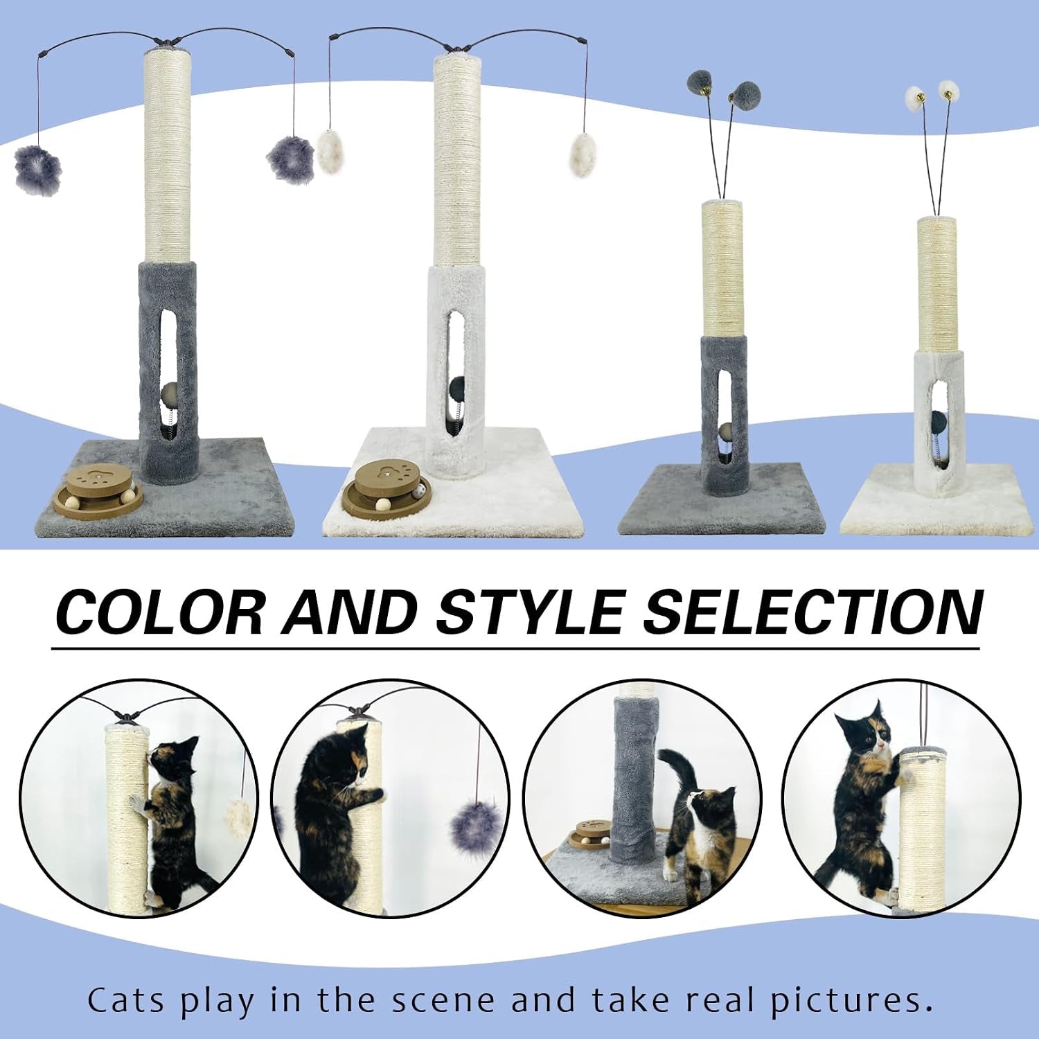 31-cat-scratching-post-kitten-toys-for-indoor-cats-interactive-scratcher-with-tracking-ball-sisal-scratch-rope-for-large-cats-sturdy-base-cat-scratch-post-gray-31-h