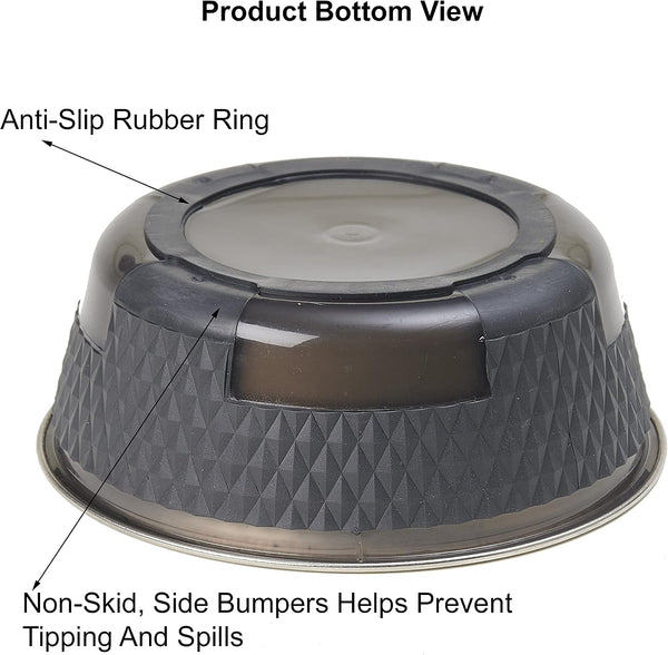 Petrageous 16019 Kona Stainless Steel Non-Slip Dishwasher-Safe Dog Bowl 3.75-Cup 6.75-Inch Diameter 2.5-Inch Tall for Medium and Large Dogs and Cats 30-Ounce, Grey4